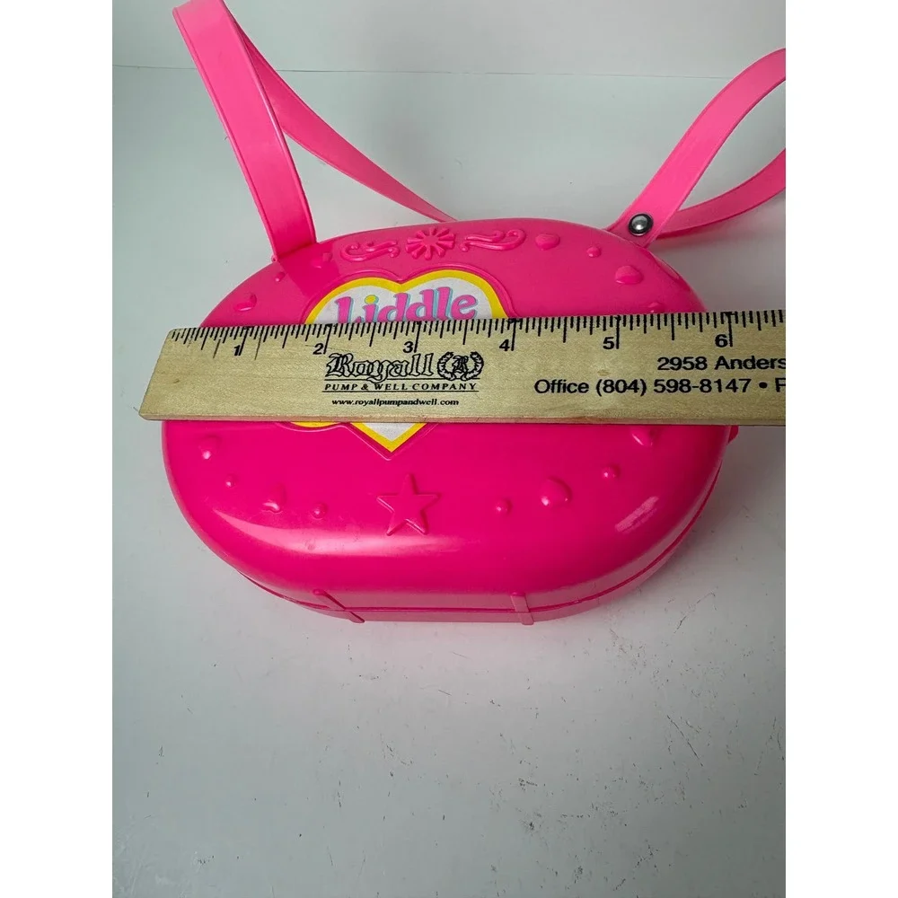 Vintage 1994 Tyco Liddle Kiddles Pink Plastic Carry Case Playset Backpack Toy